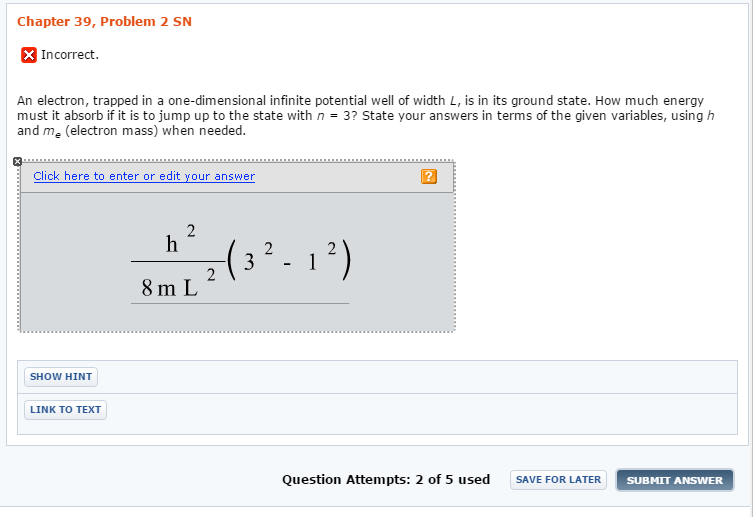 Solved An electron, trapped in a one-dimensional infinite | Chegg.com