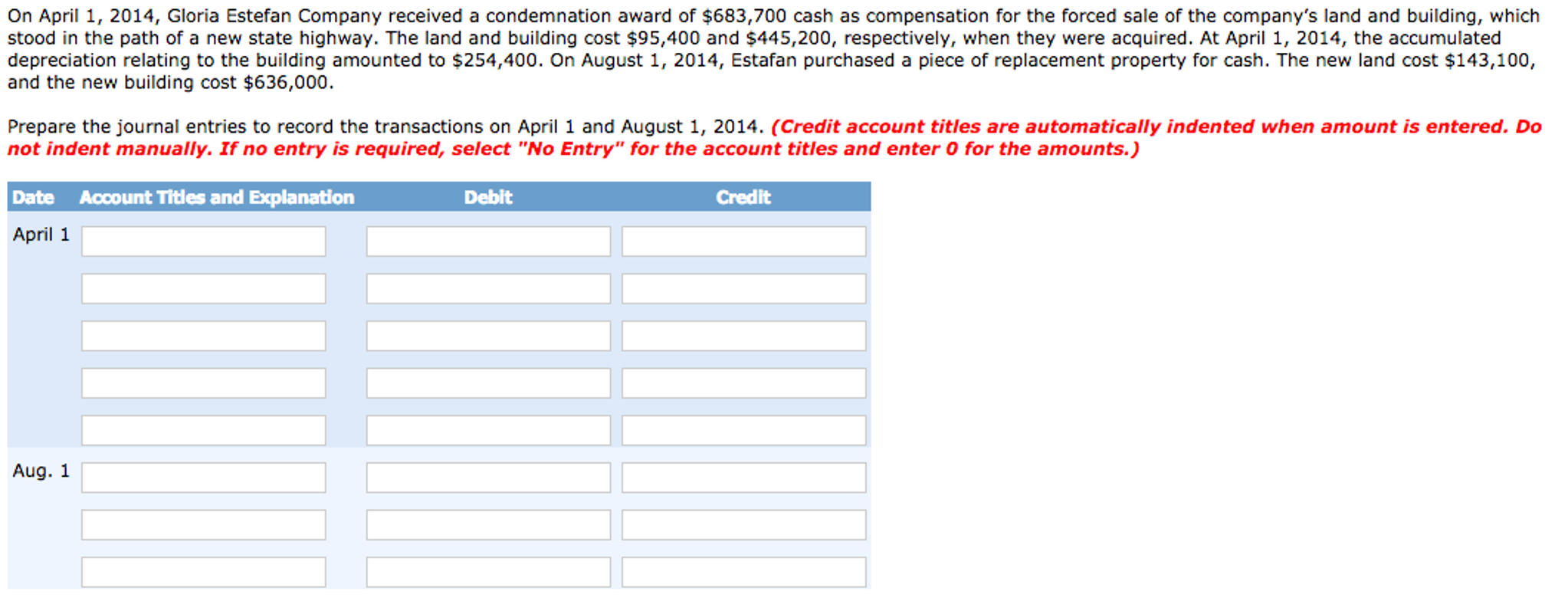 Solved On April 1, 2014, Gloria Estefan Company received a | Chegg.com