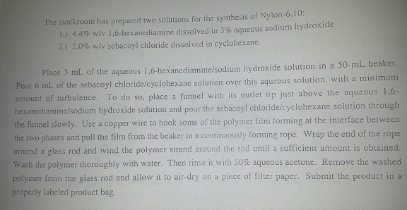 Synthesizing Nylon Was 97