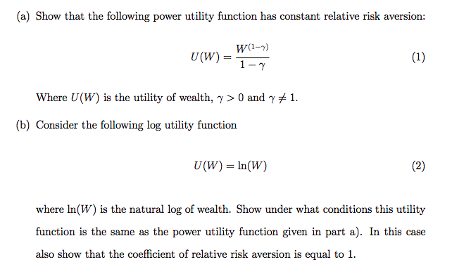 power utility function