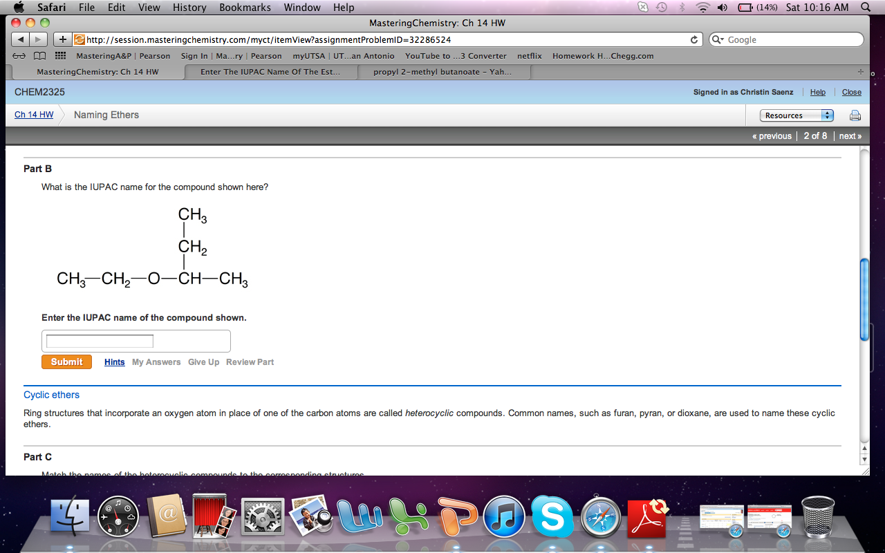 Solved What Is The IUPAC Name For The Compound Shown Here Chegg