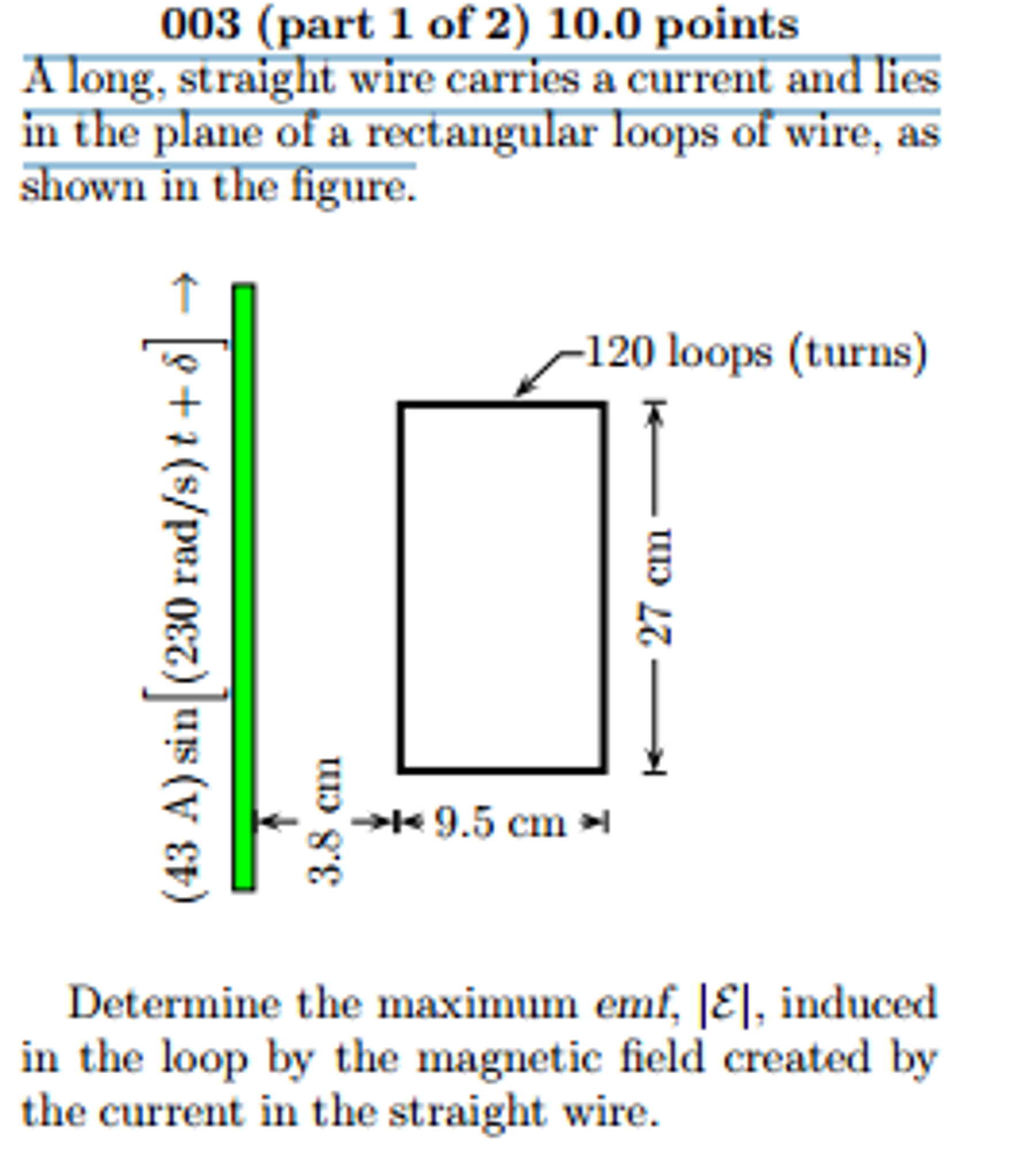 Solved: A Long. Straight Wire Carries A Current And Lies I... | Chegg.com