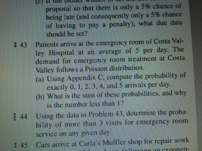 Question: Using excell compute the probability of exactly 0,1,2,3,4 and5 arrivals per day .Part Bwhat i...