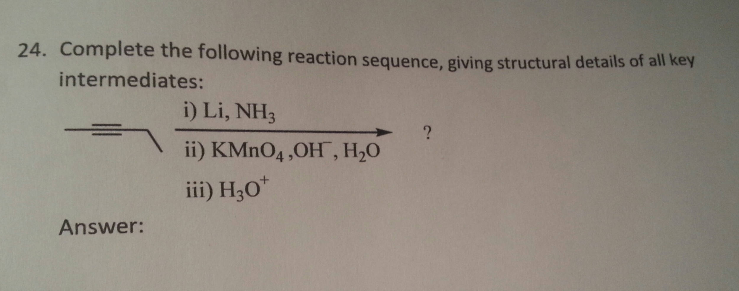 Solved: Complete The Following Reaction Sequence, Giving S... | Chegg.com