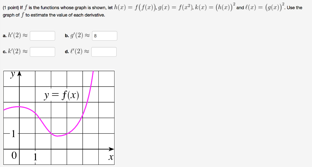 Question: Below are two calculus questions related to derivatives andgraphs:I have already figured out ...