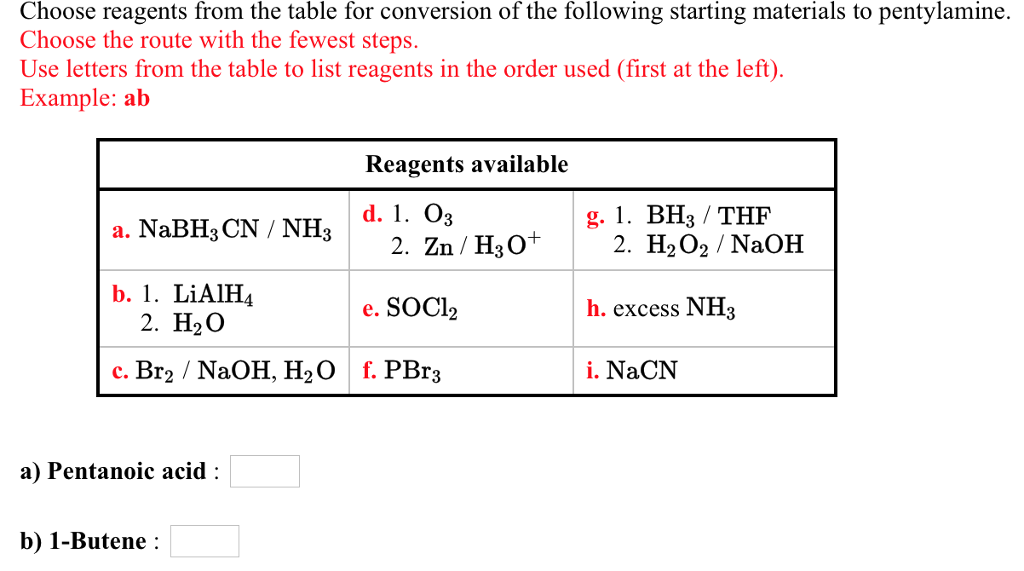 Solved: Choose Reagents From The Table For Conversion Of T... | Chegg.com