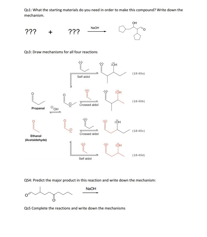 Question: 1. What starting materials do you need in order tomake this compound? write down the mechanism3...