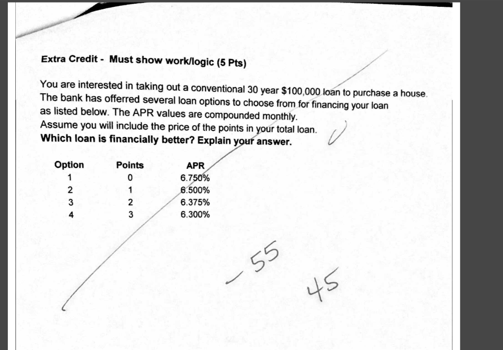 Question: 11One of your financing options is an interest only balloon loan on a $200000 thirty year mortgag...