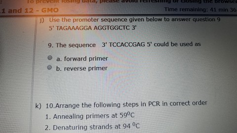 Question: Just the answers