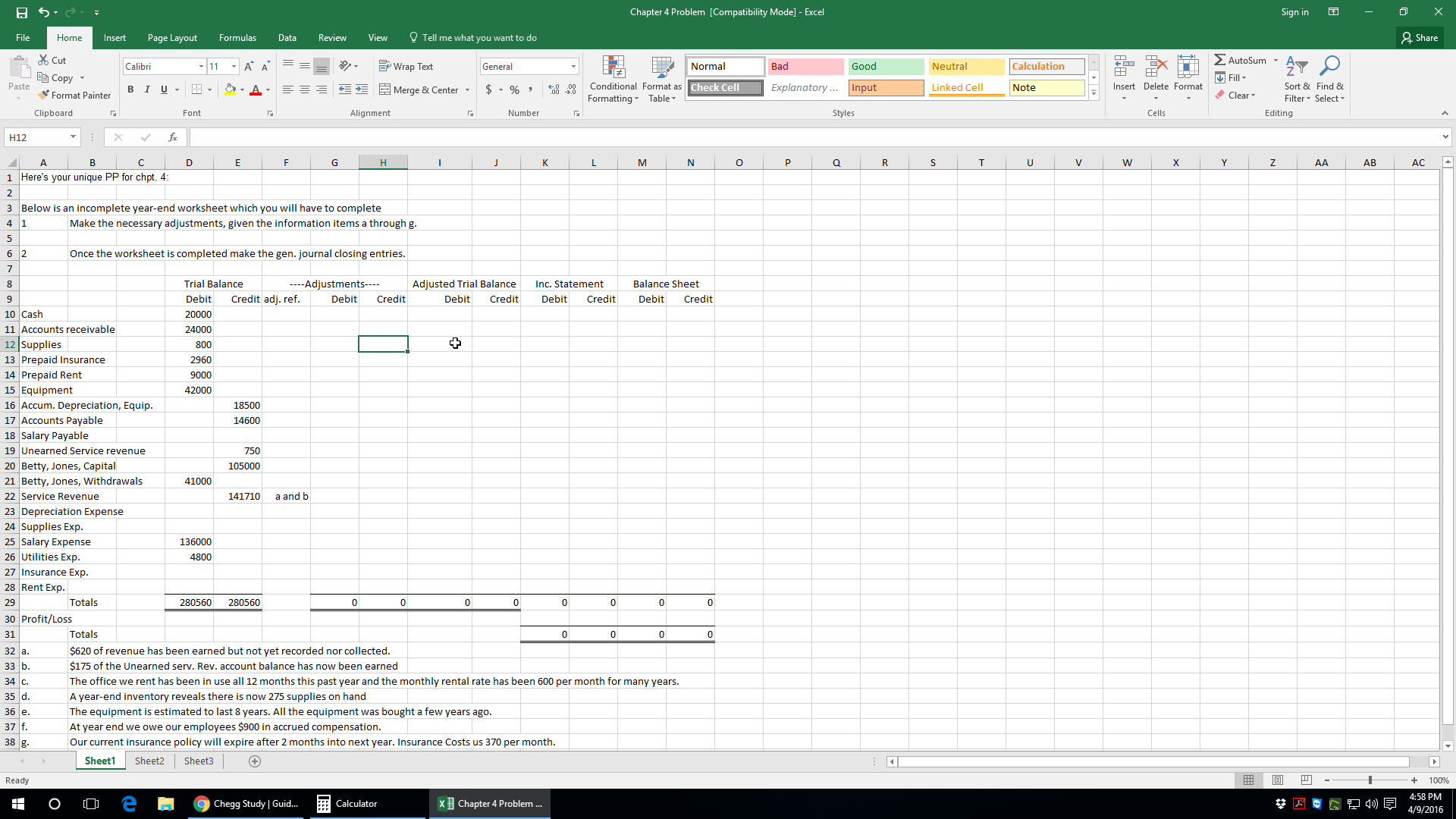 Worksheets Depreciation Worksheet below is an incomplete year end worksheet which yo chegg com yo