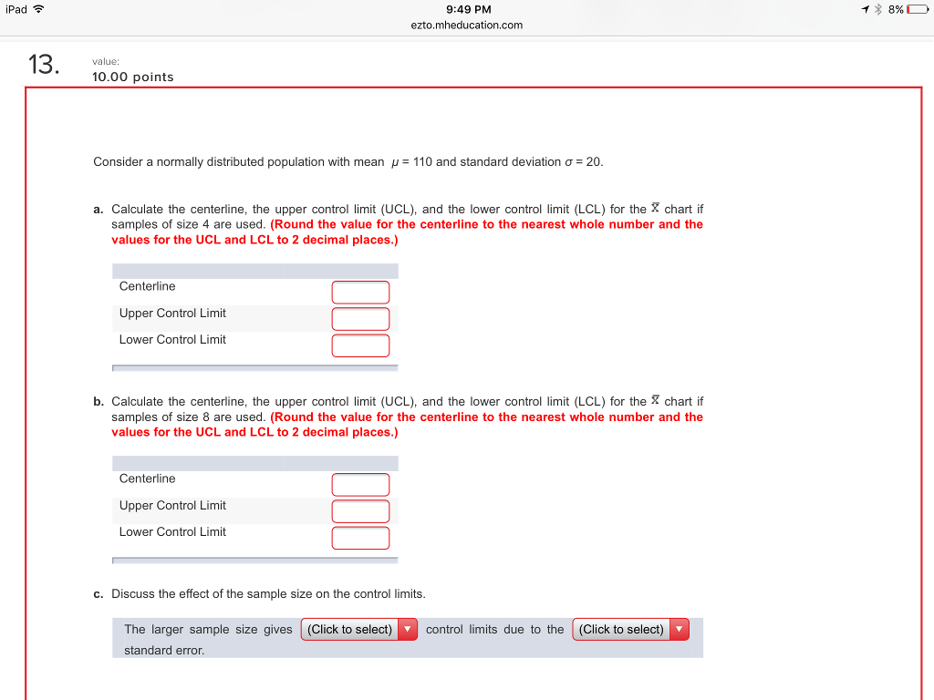 Solved Consider a normally distributed population with mean 