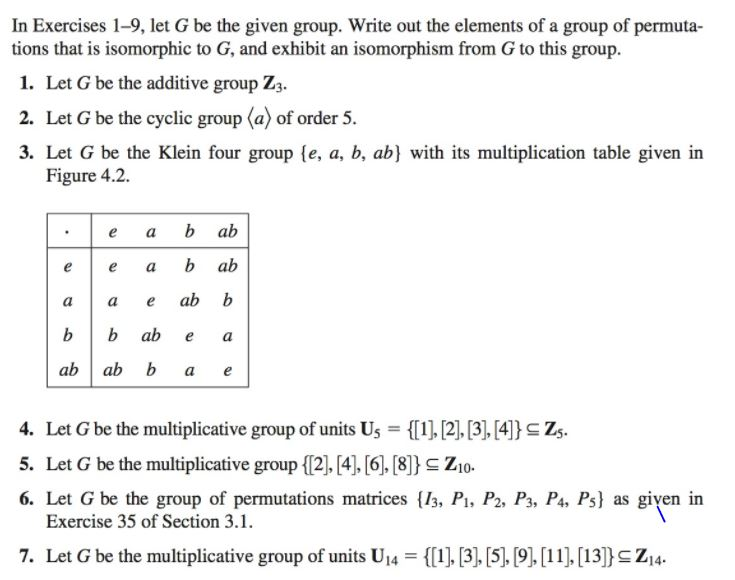 Solved In Exercises 1-9, let G be the given group. Write out 