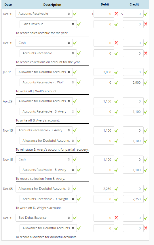 Solved Journal Entries for Credit Losses At January 1, the | Chegg.com