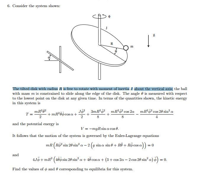 The Tilted Disk With Radius R Is Free To Rotate Wi... | Chegg.com