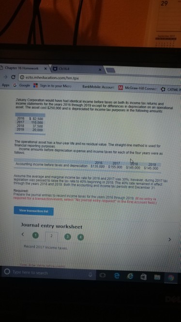 Question: D ezte.mheducationcom.hrn.tpx Apps G Google 諰 Sign it to your Micre BankMobile: Acton: Zokany Co...