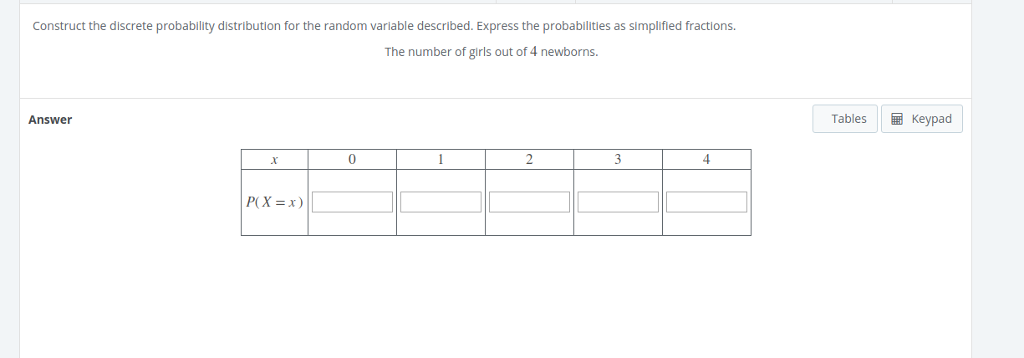 Question: Construct the discrete probability distribution for the random variable described. Express the pr...
