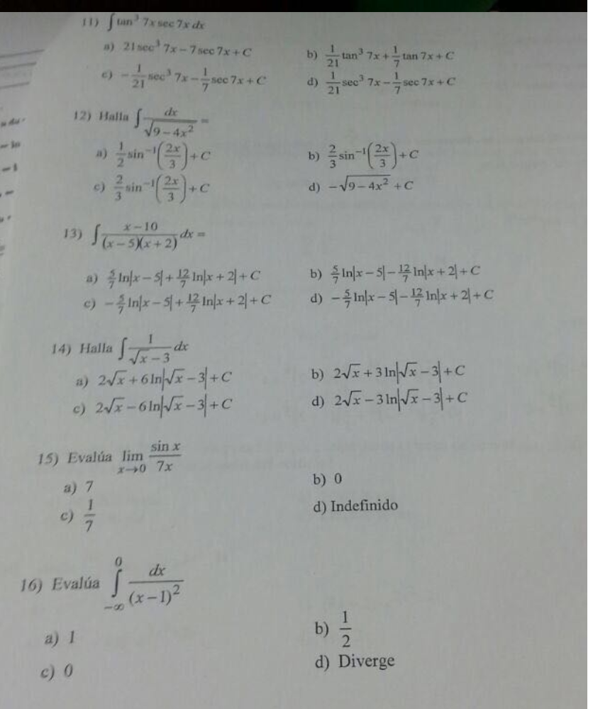 Solved Integral tan^3 7x sec 7x dx 21 sec^3 7x - 7 sec 7x + | Chegg.com