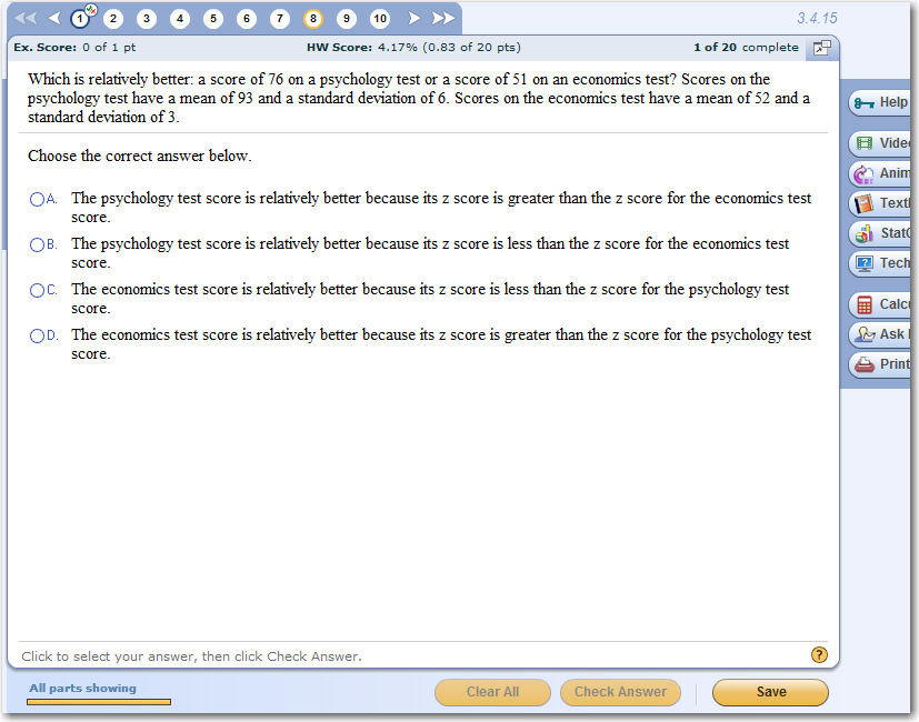 Homework helps test scores