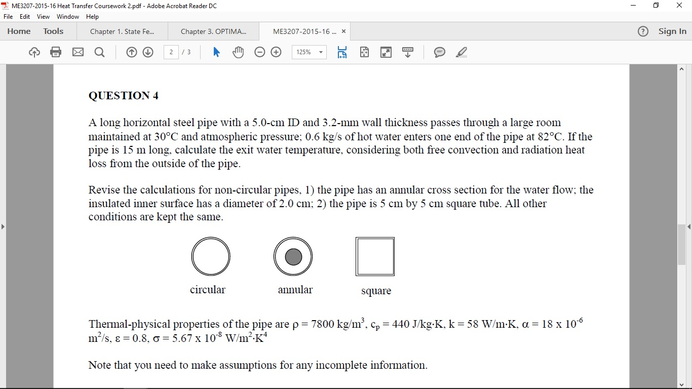 fluid hot a passes through A Solved: With Long A 5.0 Pipe And ID Steel cm Horizontal fluid hot a passes through A Solved: With Long A 5.0 Pipe And ID Steel cm Horizontal