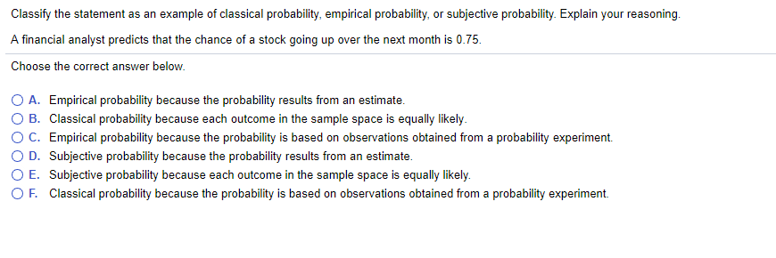 classical probability