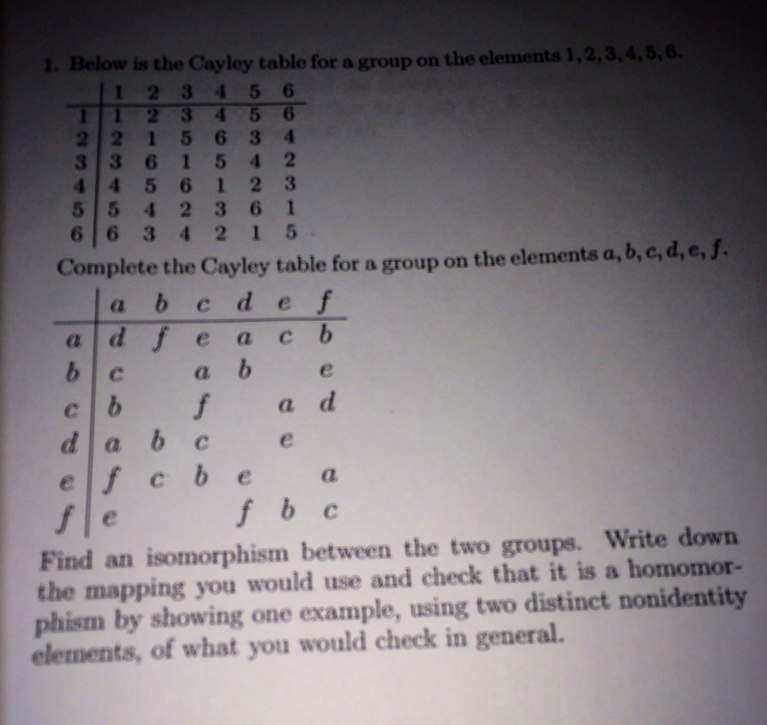 Below IS Tha Cayley Table For A Group On The Eleme...