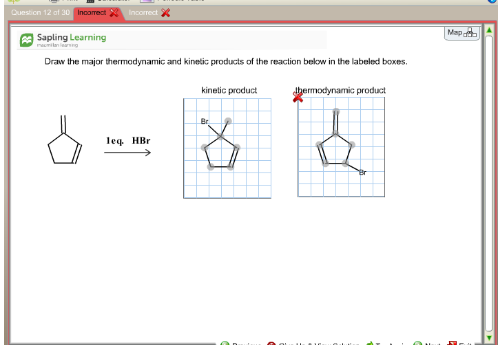 Solved Draw The Major Thermodynamic And Products