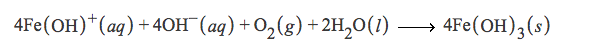 Question: Fe(II) can be precipitated from a slightly basic aqueoussolution by bubbling oxygen through the ...