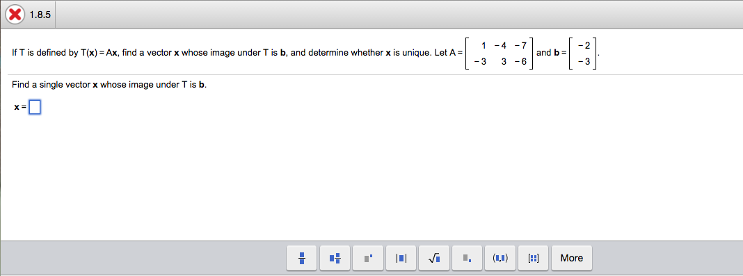 Solved If T is defined by T(x) = Ax, find a vector x whose | Chegg.com