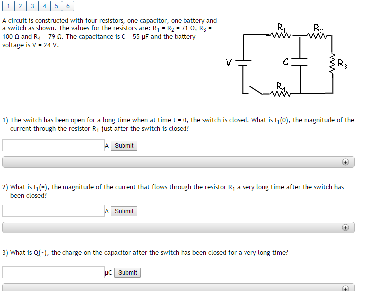 Solved 1 2 3 4 5 6 A circuit is constructed with four | Chegg.com