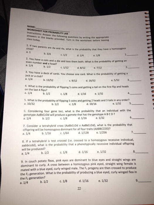 Solved If two Parents are Aa and Aa, what is the probability 