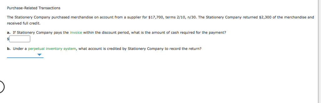 Solved Purchase-Related Transactions The Stationery Company 