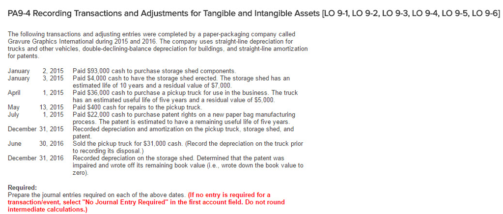 Solved PA9-4 Recording Transactions and Adjustments for | Chegg.com