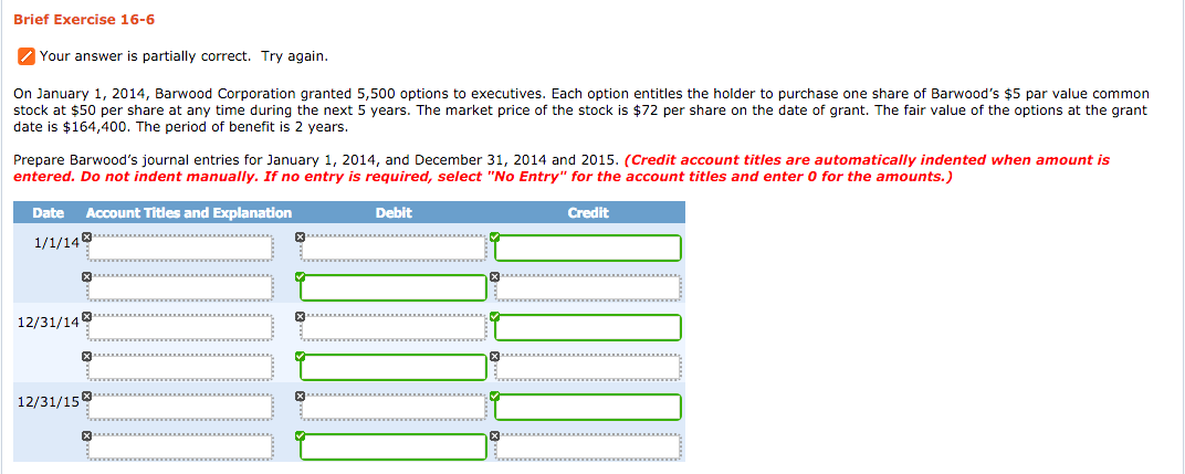 Accounting for stock options granted