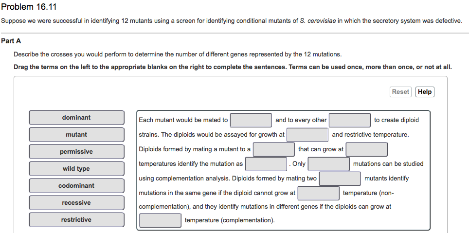 Question: Suppose we were successful in identifying 12 mutants using a screen for identifying conditional m...