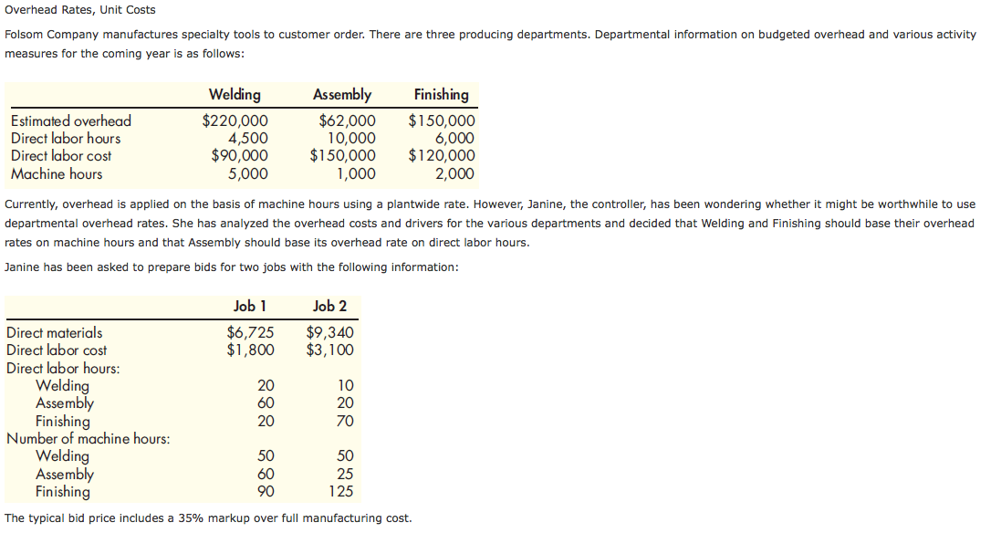 Hill Manufacturing Uses Departmental Cost Driver Rates Apply