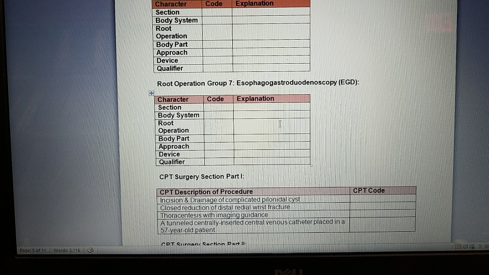Question: ICD-10-PCS Code Exercises: Root Operation Group 5: Open LIMA bypass to the LAD Character Section ...