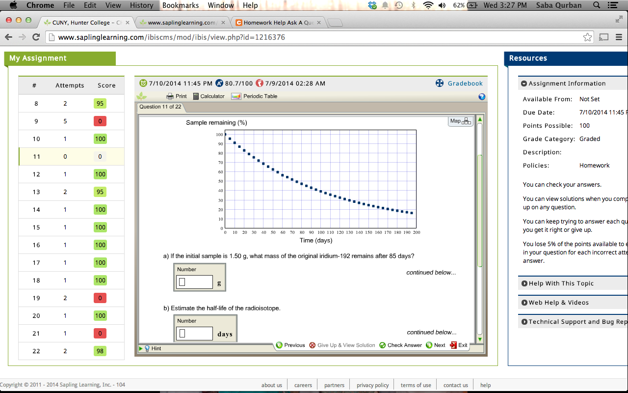 Solved Iridium192 Is One Radioisotope Used In Brachyther...