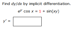 Implicit differentiation homework help