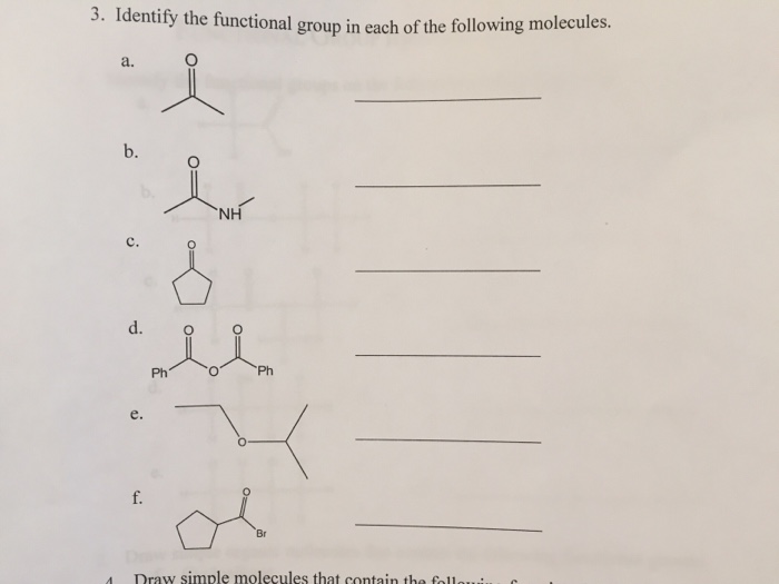 Solved: Identify The Functional Groups On The Following Or ...