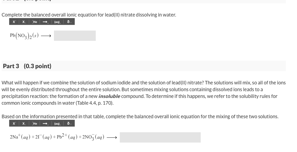 Solved Complete The Balanced Overall Ionic Equation For L...