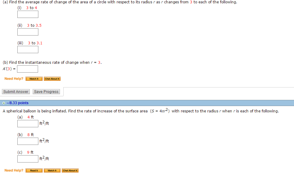 Solved Find The Average Rate Of Change Of The Area Of A C Chegg