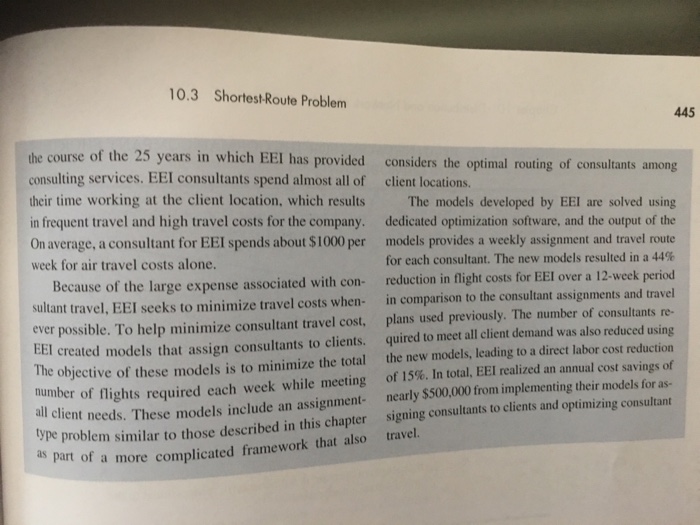 Question: 432 Chapter 10 Distribution and Network Models a.M. in ACTION OPTIMIZING FREIGHT CAR ASSIGNMENTS ...