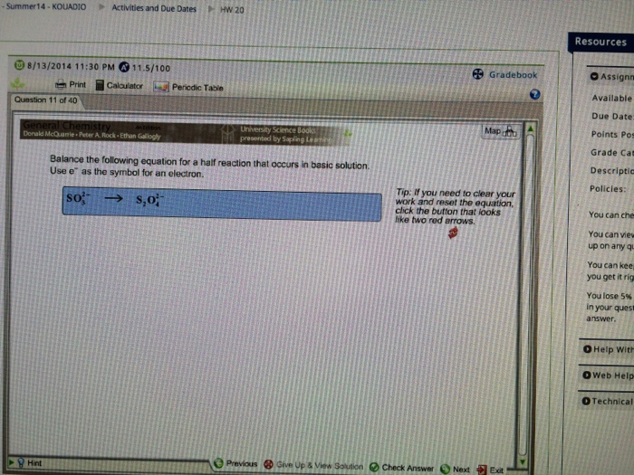 Chemistry Archive | August 12, 2014 | Chegg.com