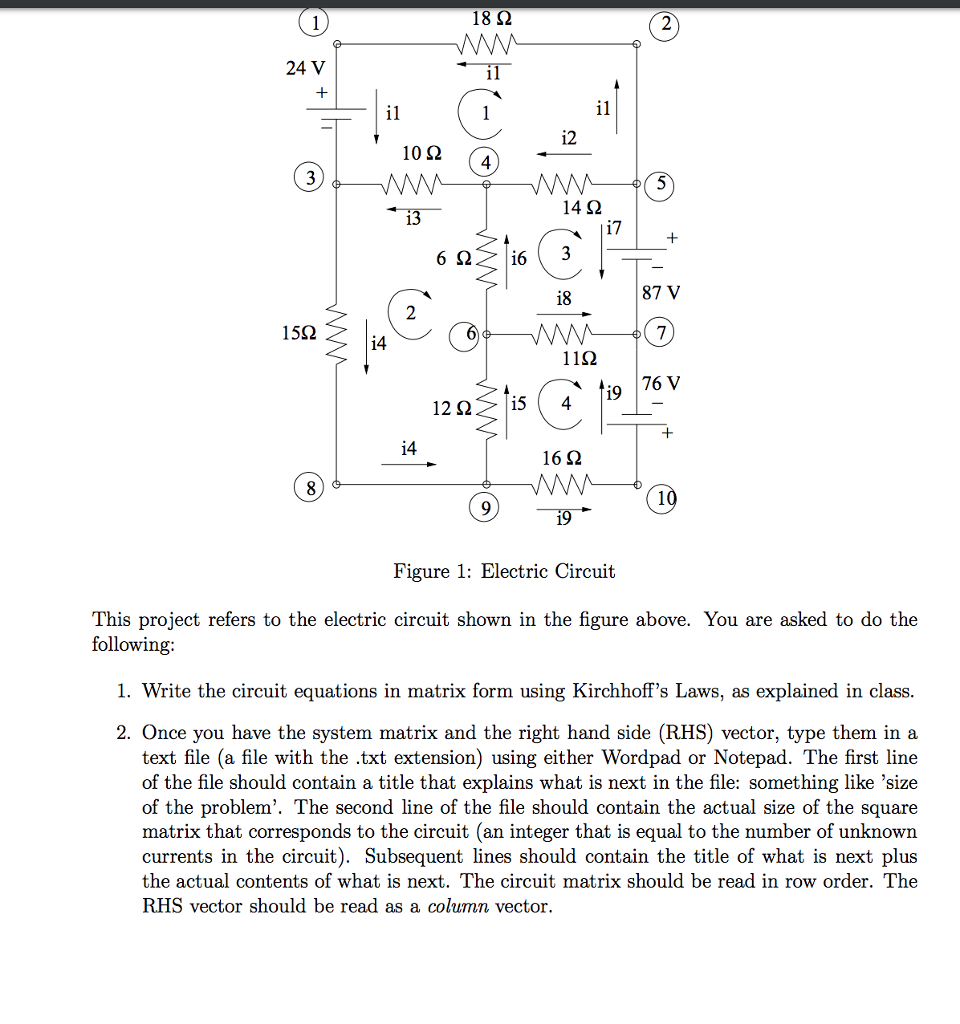 using matlab write circiut equation using kirchof chegg com i4 form