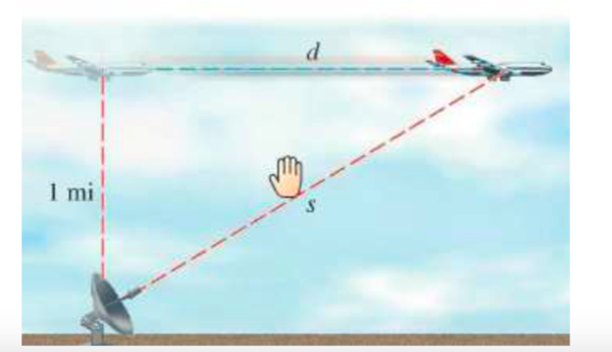 Airliners flying in opposite directions at 1000-ft separation, image size:2046x1176