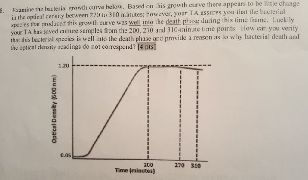 Solved Examine The Bacterial Growth Curve Below. Based On...