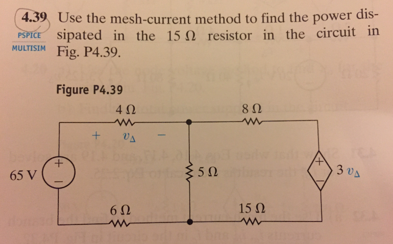 Solved Use the mesh-current method to find the power | Chegg.com