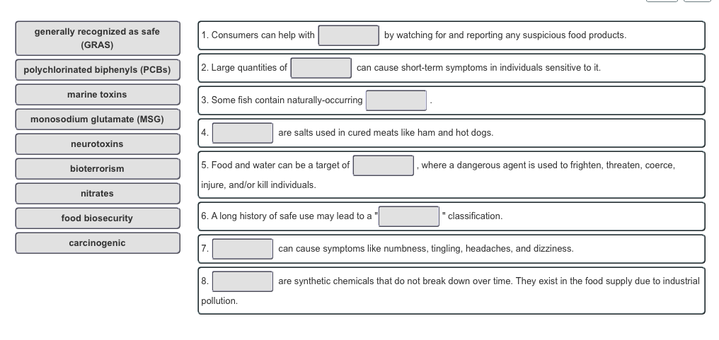 Question: Consumers can help with  by watching for and reporting any suspicious food products.  Large quant...