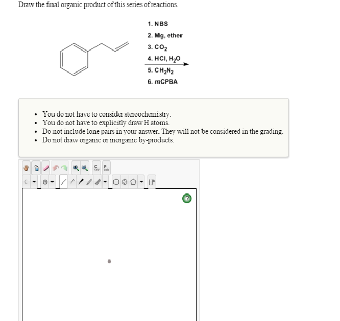 Solved Draw The Final Organic Product Of This Series Of R...