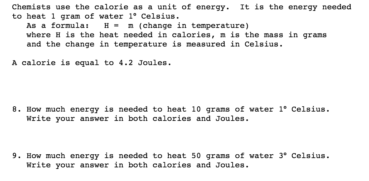 Solved Chemists käyttää kaloreita aSolved Chemists käyttää kaloreita a  